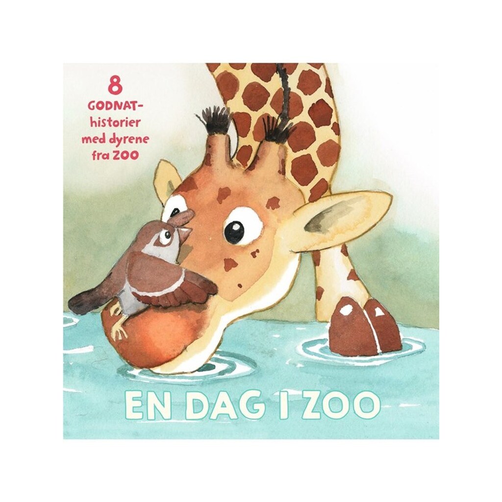 En dag i Zoo - 8 godnat-historier med dyrene fra Z - Børnebog - Hardcover
