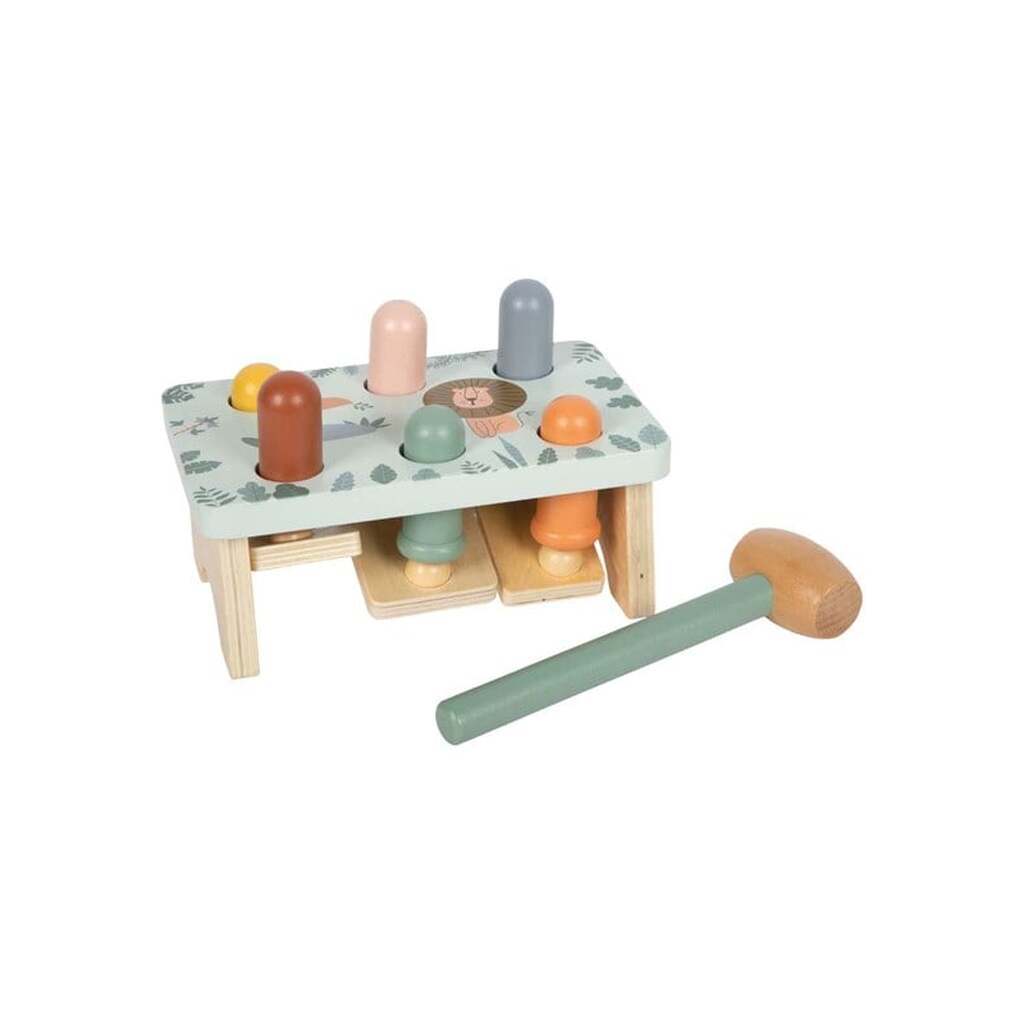 Small Foot - Wooden Hammer Bench Game Safari FSC