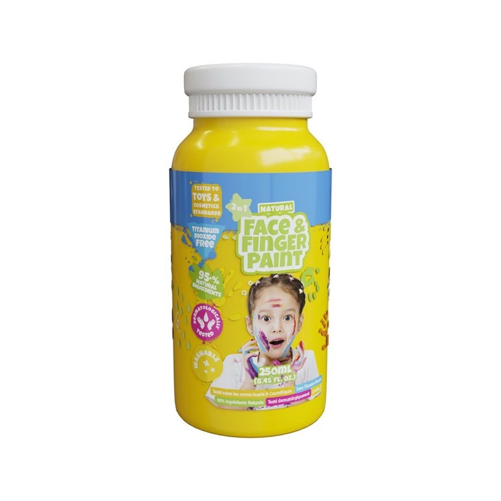 Boti Natural Face &amp; Fingerpaint Bottle - Yellow 250ml