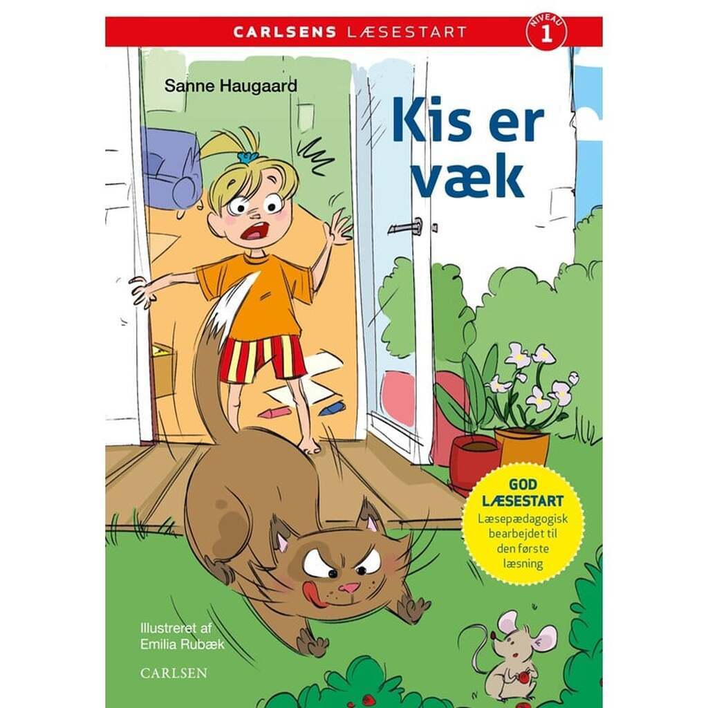 s Læsestart: Kis er væk - Børnebog - Hardcover