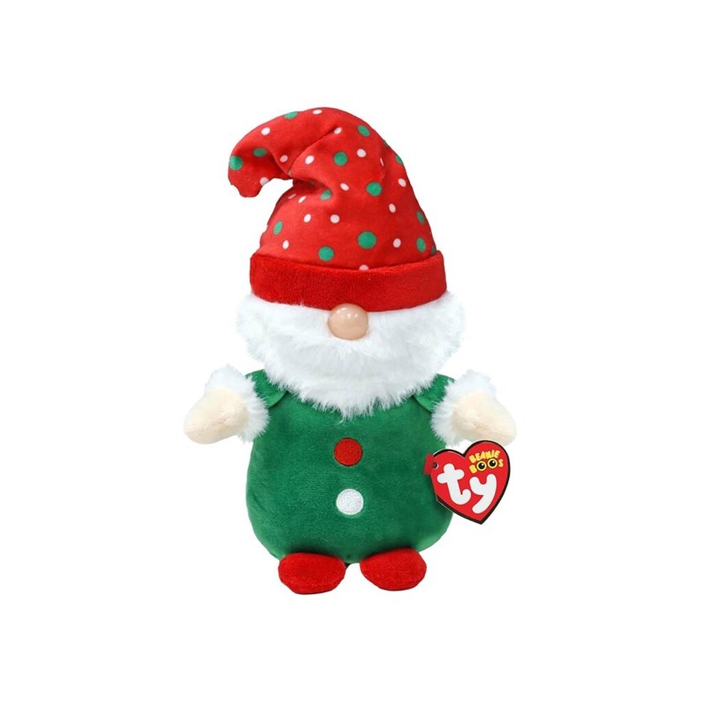 Ty Beanie Boo&apos;s Christmas Gnome Gnolan Elf 15cm