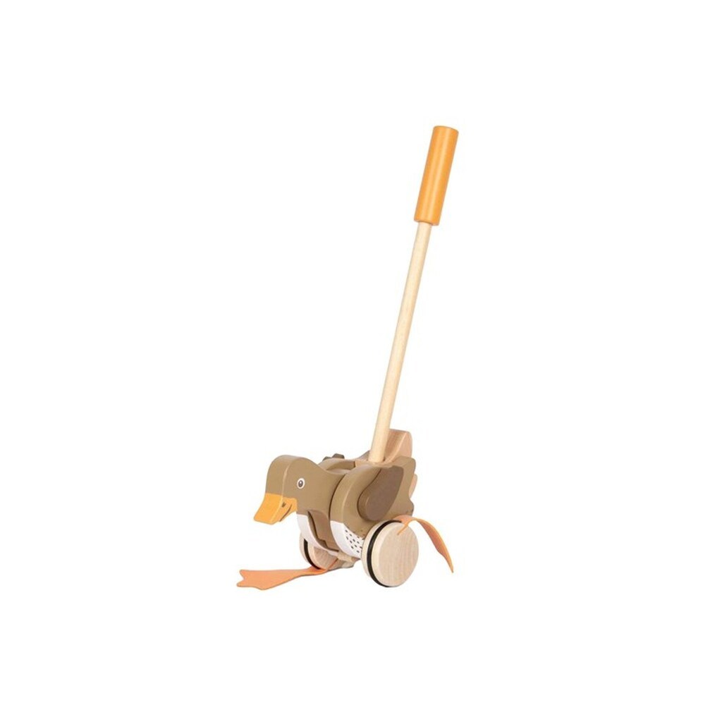 Small Foot - Wooden Push Figure Duck with Moving Head
