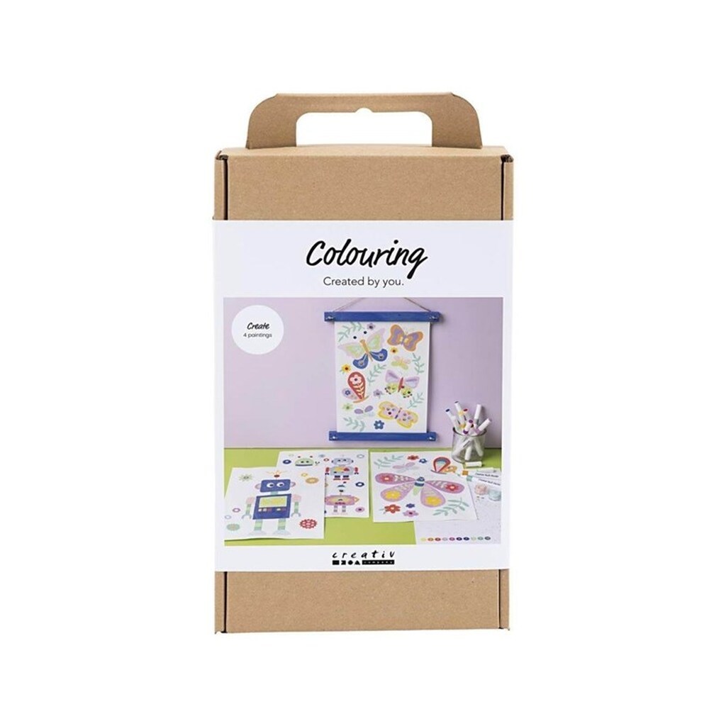 Creativ Company Craft Kit Colouring Butterfly and Robot