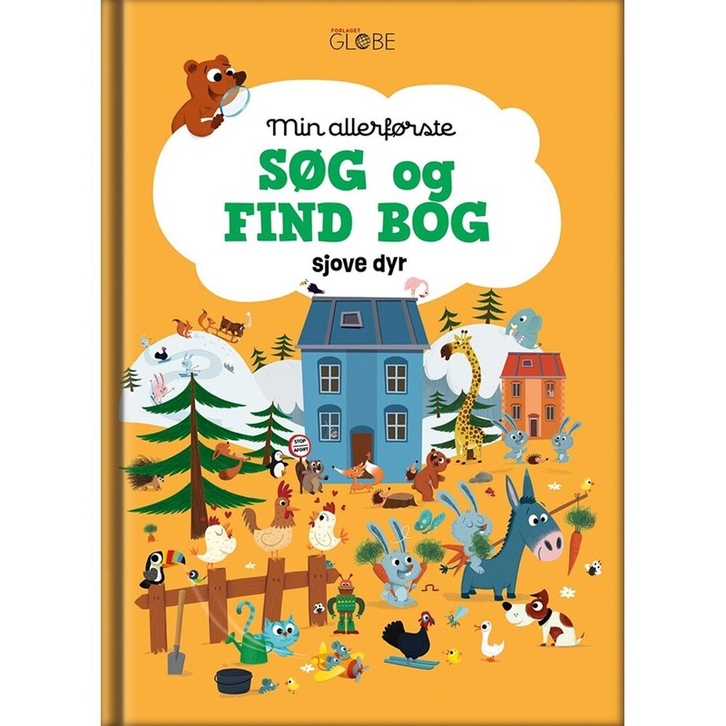 Min allerførste søg og find bog - Sjove dyr - Børnebog - Pocketbog