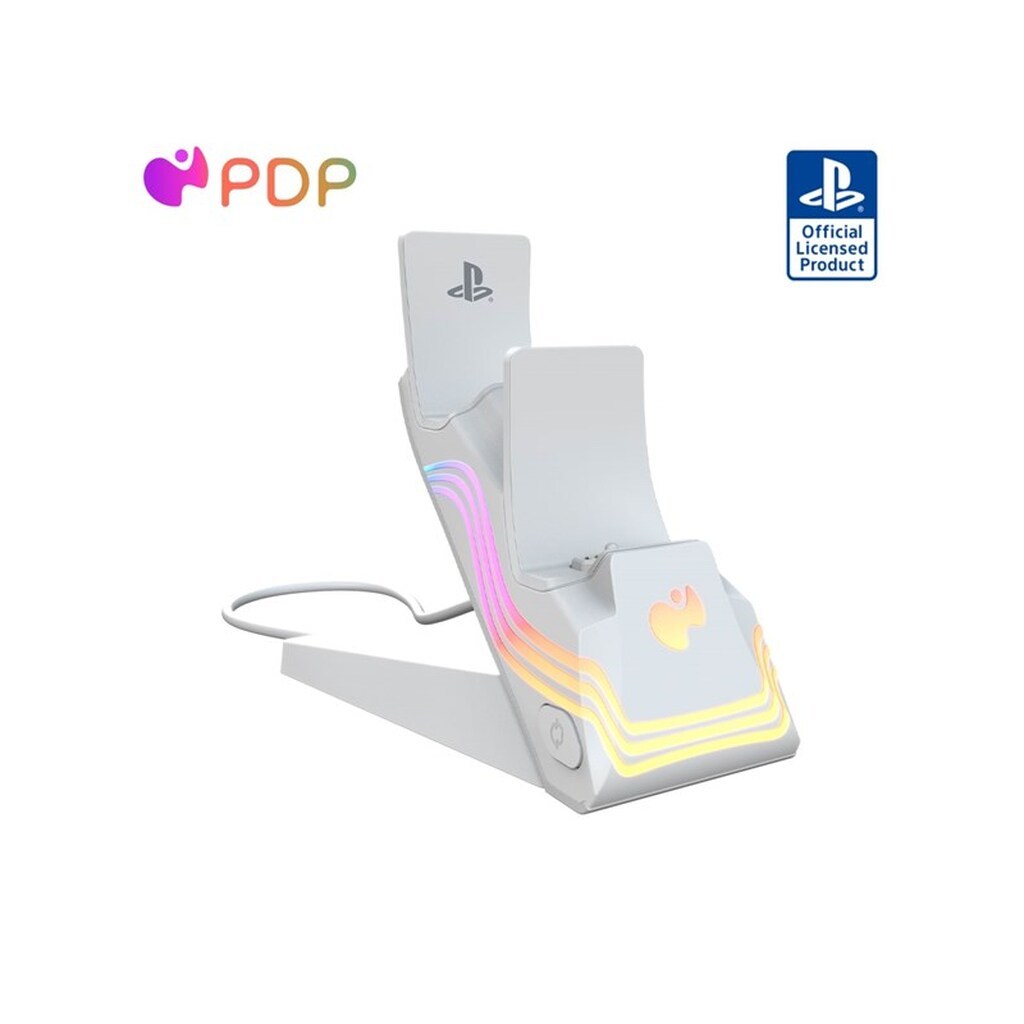 PDP Afterglow Wave - Dual Charger White - Wired - Sony PlayStation 5