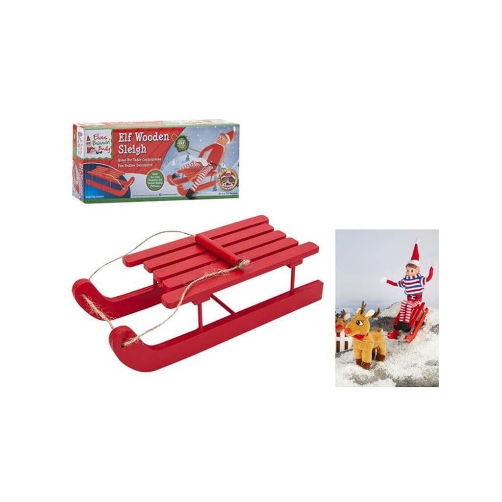 Elves Behavin&apos; Badley Elf Wooden Sleigh