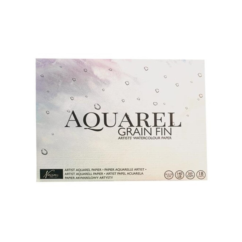 Nassau Akvarelblok 24x32cm. 18 ark. 300g.