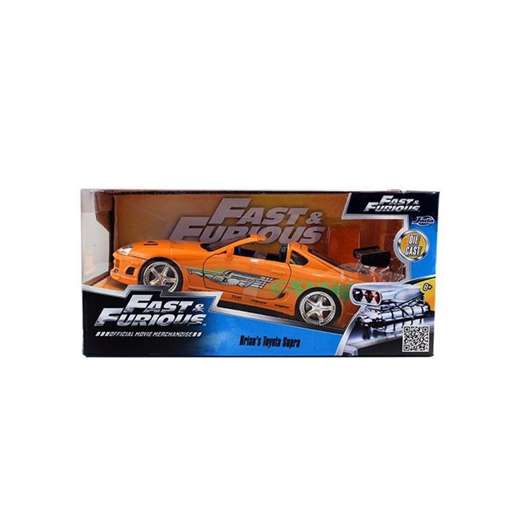 Fast and Furious Die-Cast Brian&apos;s 1995 Toyota Supra Race Car 1:24