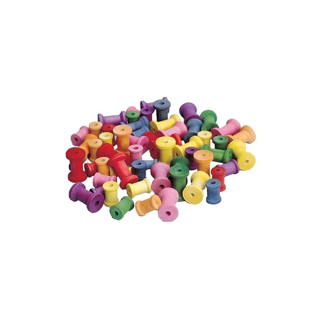 Colorations - Colored Wooden Bobbins Set of 50