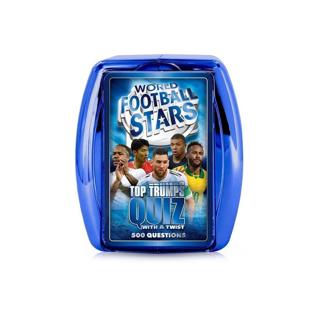 Winning Moves World Football Stars Blue Top Trumps Quiz Card Game (English)