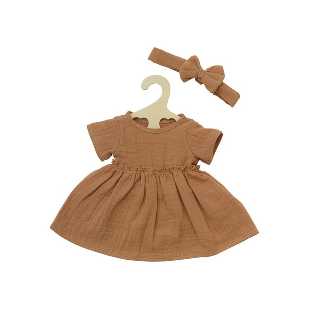 Heless Doll dress Brown with Ruffles 35-45 cm