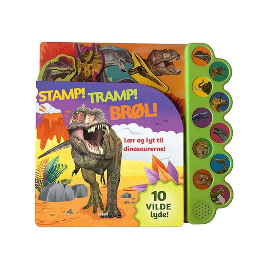 Lær og lyt til dinosaurer - Børnebog - Board books