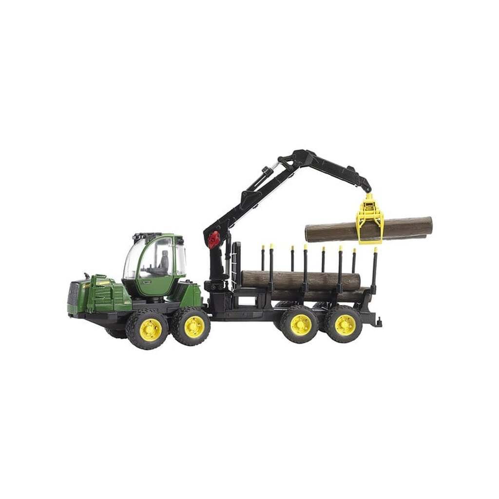 Bruder John Deere 1210E Forwarder with 4 trunks and grab
