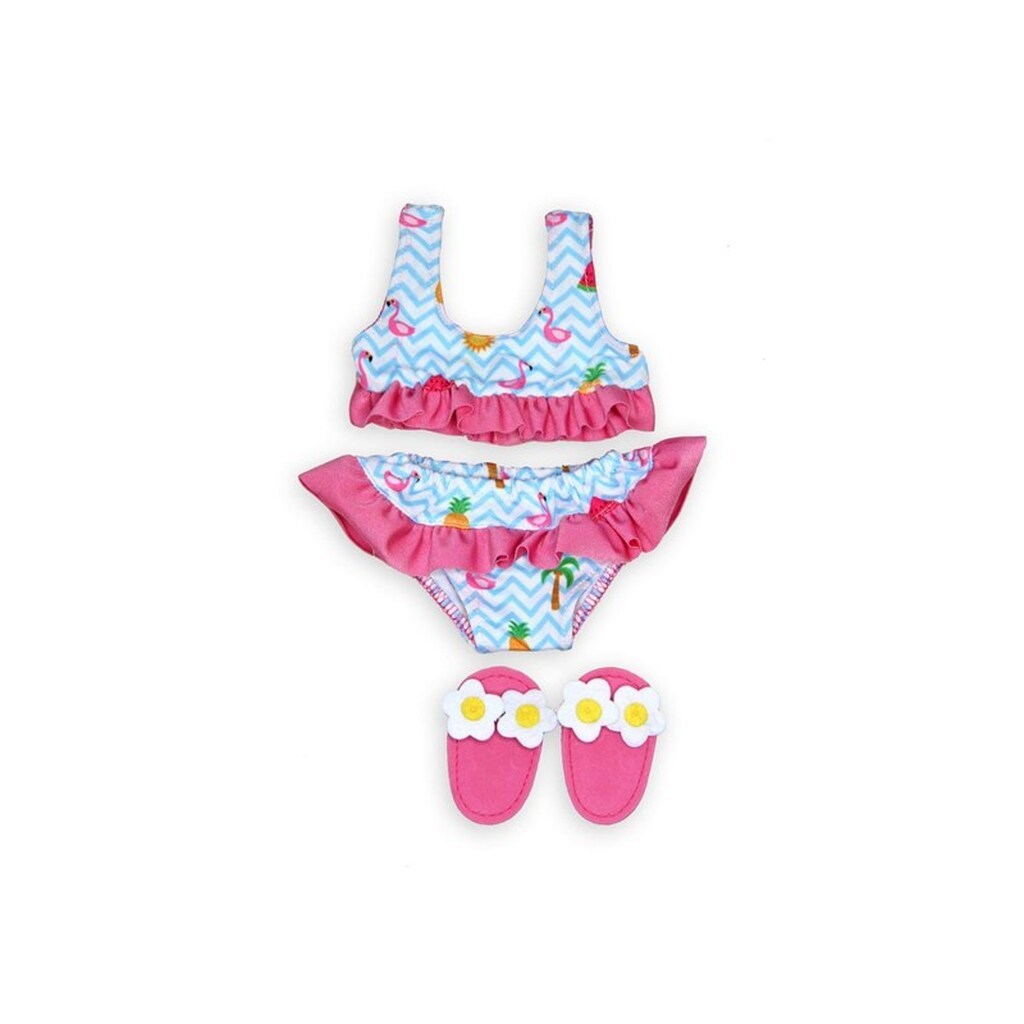 Heless Dolls Bikini with Slippers Flamingo 28-35 cm
