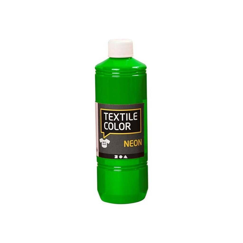 Creativ Company - Textile Color Semi-opaque Textile Paint - Neon Green 500ml