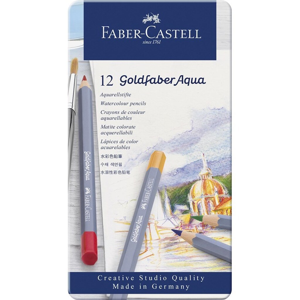 Faber Castell  Watercol. penc. Goldfaber Aqua tin (12 pcs)
