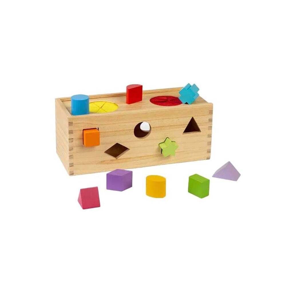 Bigjigs Wooden Mystery box Shape sorter 10 pcs.