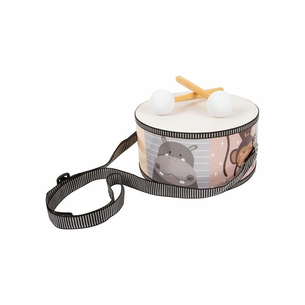 Small Foot - Wooden Drum Wild Animals with Sticks.