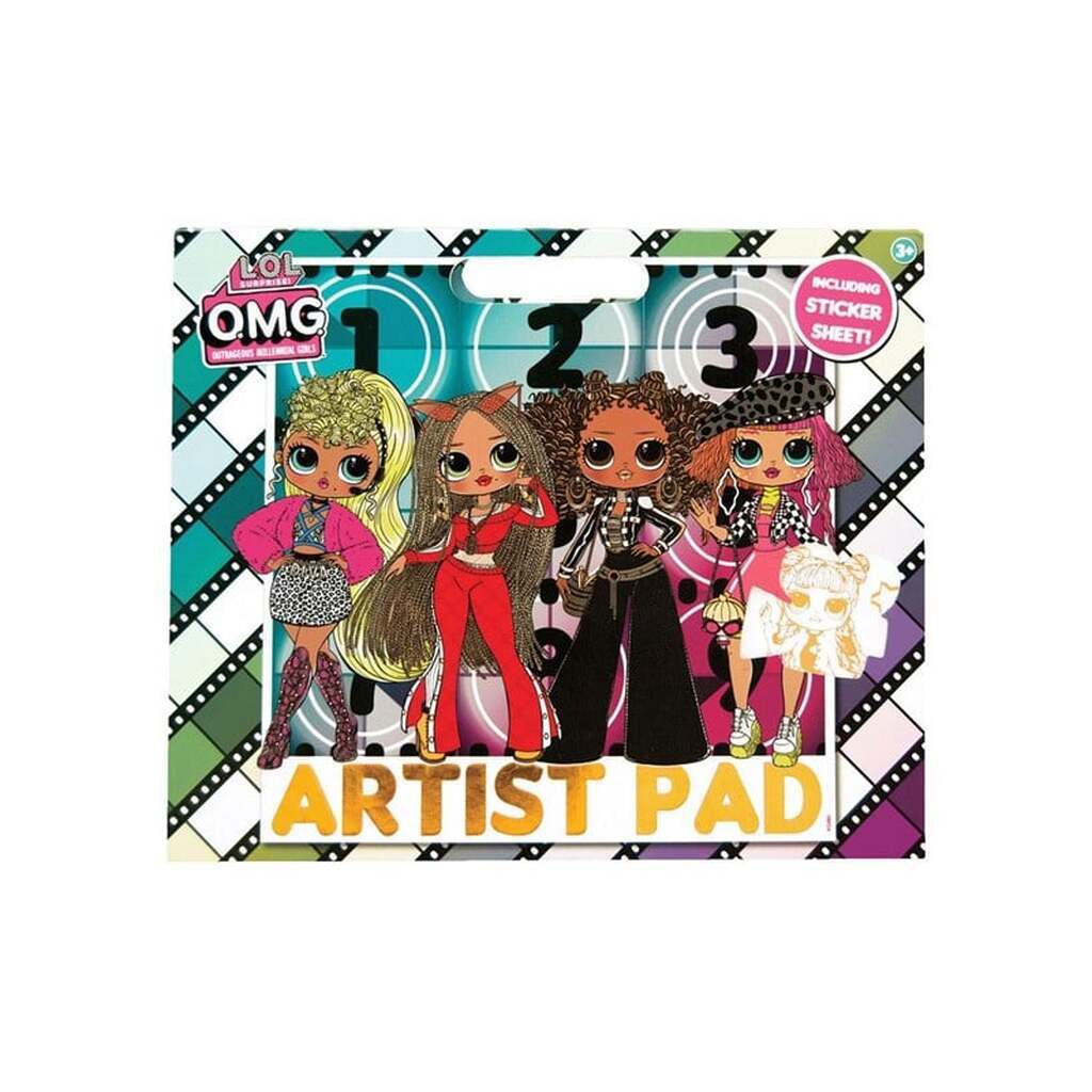 L.O.L. LOL. Artist Pad Coloring Book with Sticker Sheet