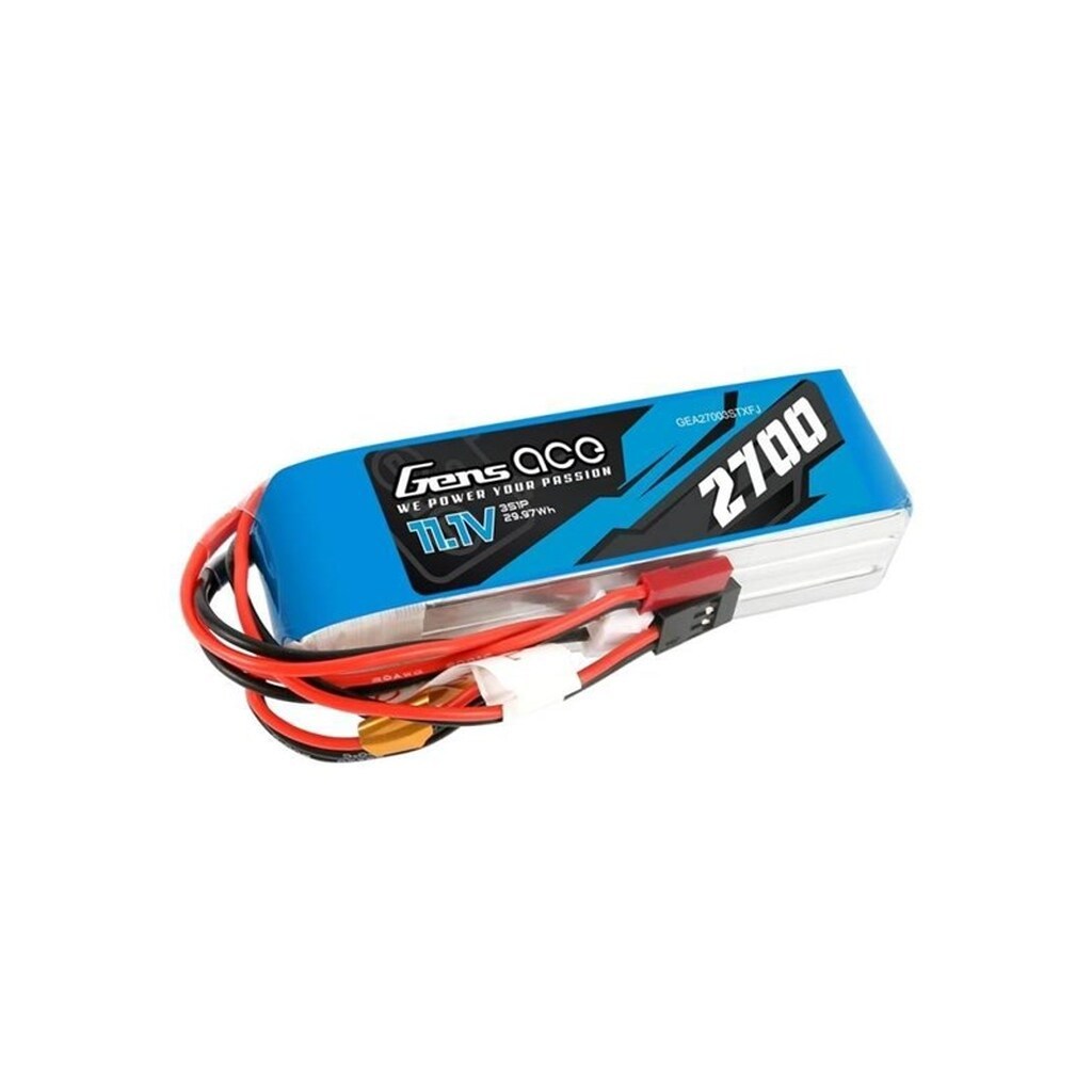 Gens ace &amp;Tattu Battery 2700mAh 11.1V TX 3S1P Futaba/JST-XHR/JST-SYP