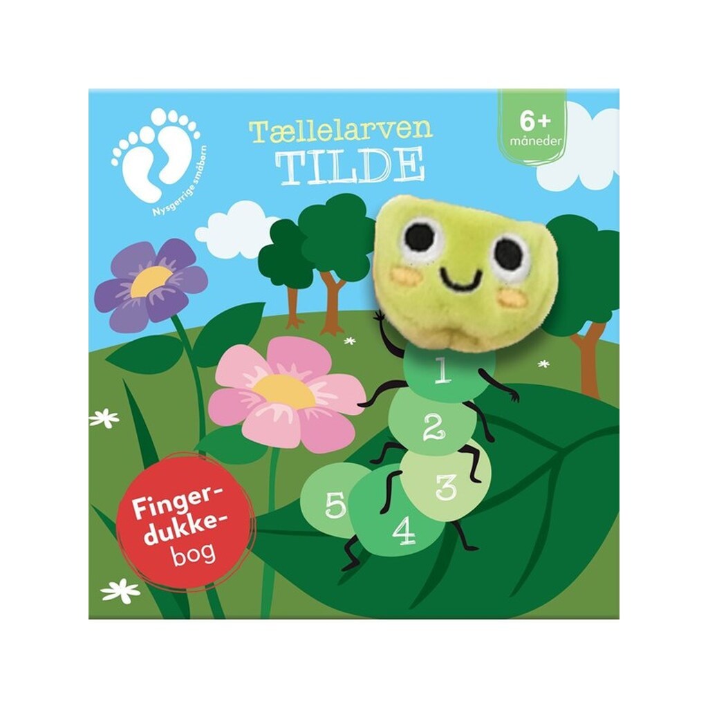 Tællelarven Tilde - med fingerdukke - Børnebog - Board books