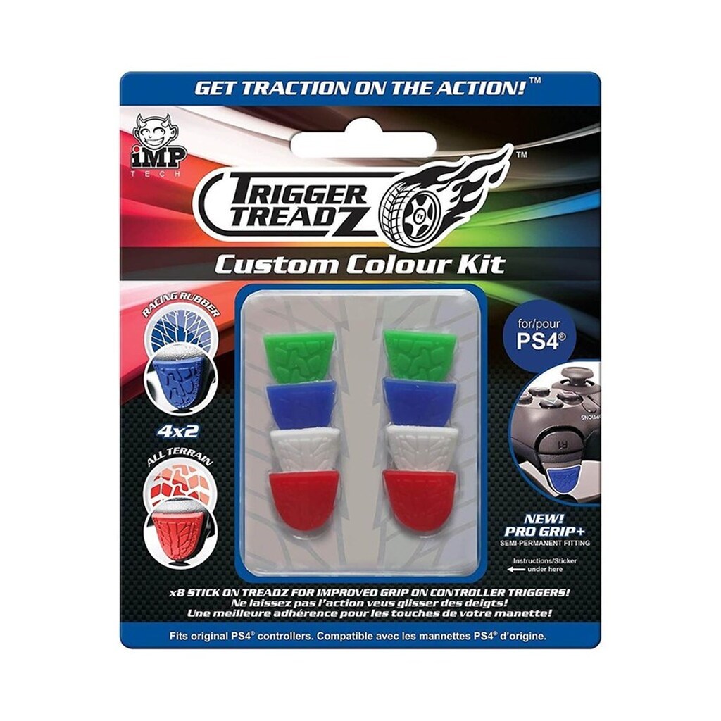 iMP TECH Trigger Treadz TT Custom Colour Kit: 8 Pack Set for PS4 - Miscellaneous Tilbehør til spillekonsol - Sony PlayStation 4