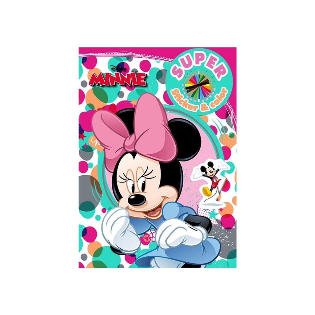 Boek Specials Nederland BV Minnie Mouse Super Sticker &amp; Color Coloring Book