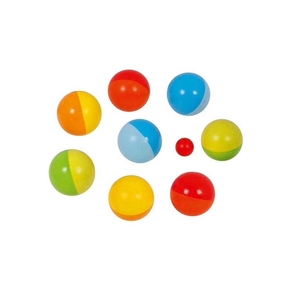 Goki Wooden Jeu de Boules Game with Cotton Bag 9 pcs.