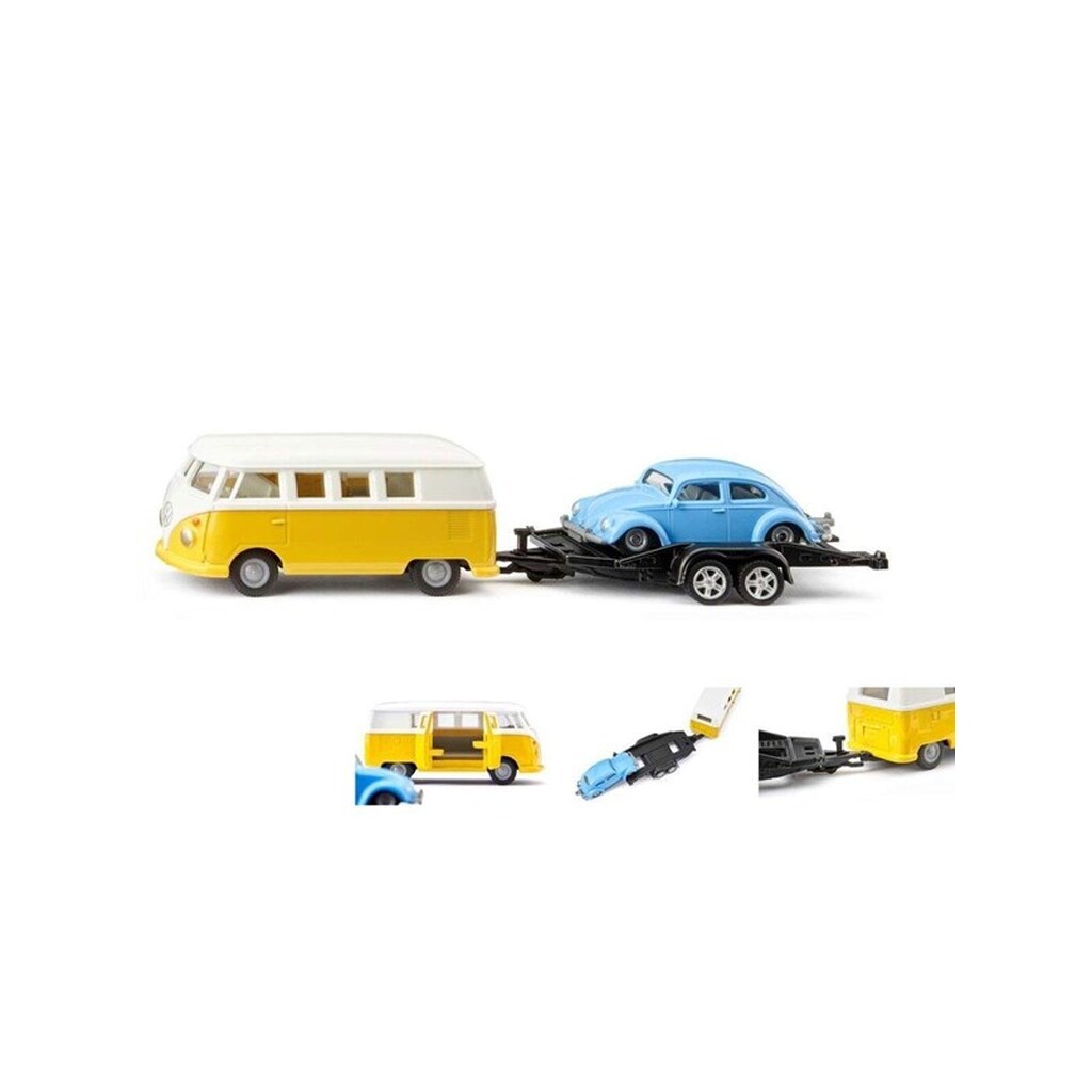 SIKU VW T1 with Trailer and VW Beetle