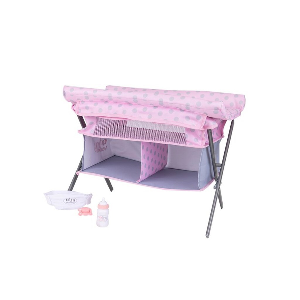 Tiny Treasures Foldbart puslebord og seng