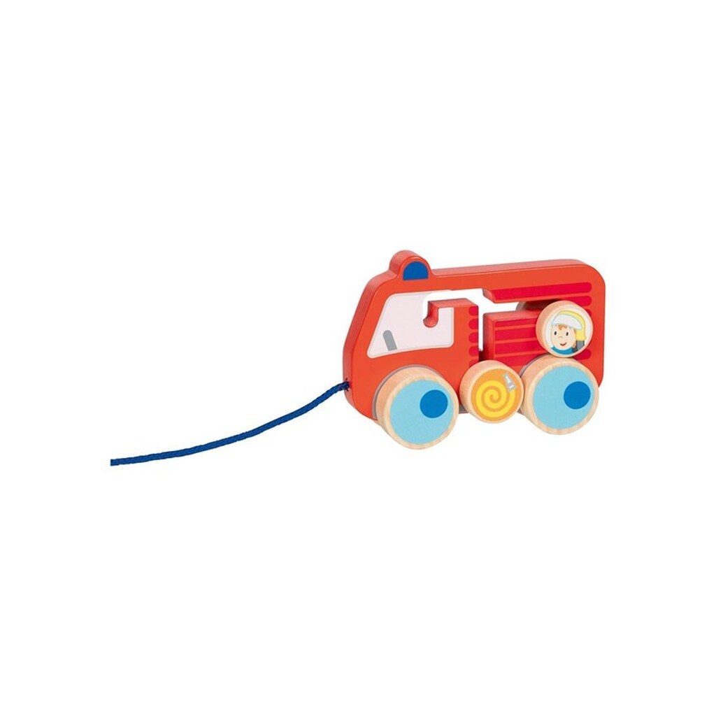 Goki Wooden Pull Figure Fire Brigade 112