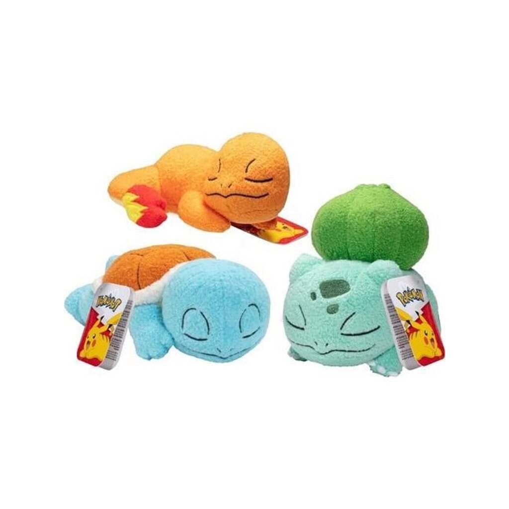 Pokemon Sleeping Squirtle Charmander &amp; Bulbasaur Plush 3-Pack