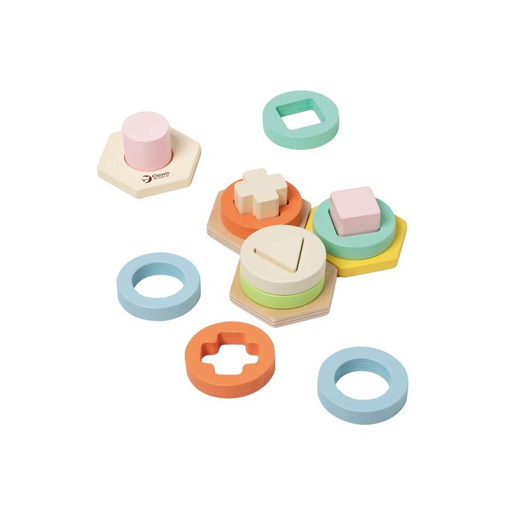 Classic World Wooden Shapes Matching Game