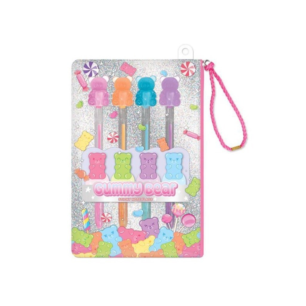 Hot Focos 4 gelépenne &amp; 4 post-it i taske +3år