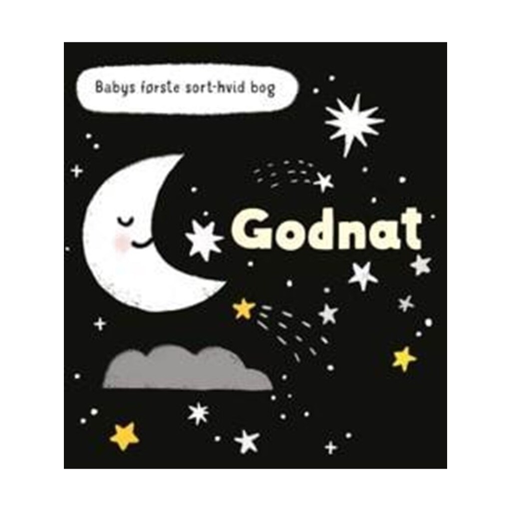 Babys første sort-hvid bog GODNAT - Børnebog - Papbog
