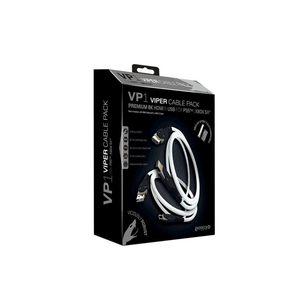 Gioteck Premium Viper VP1 Cable Pack Universal - Miscellaneous Tilbehør til spillekonsol - Sony PlayStation 4