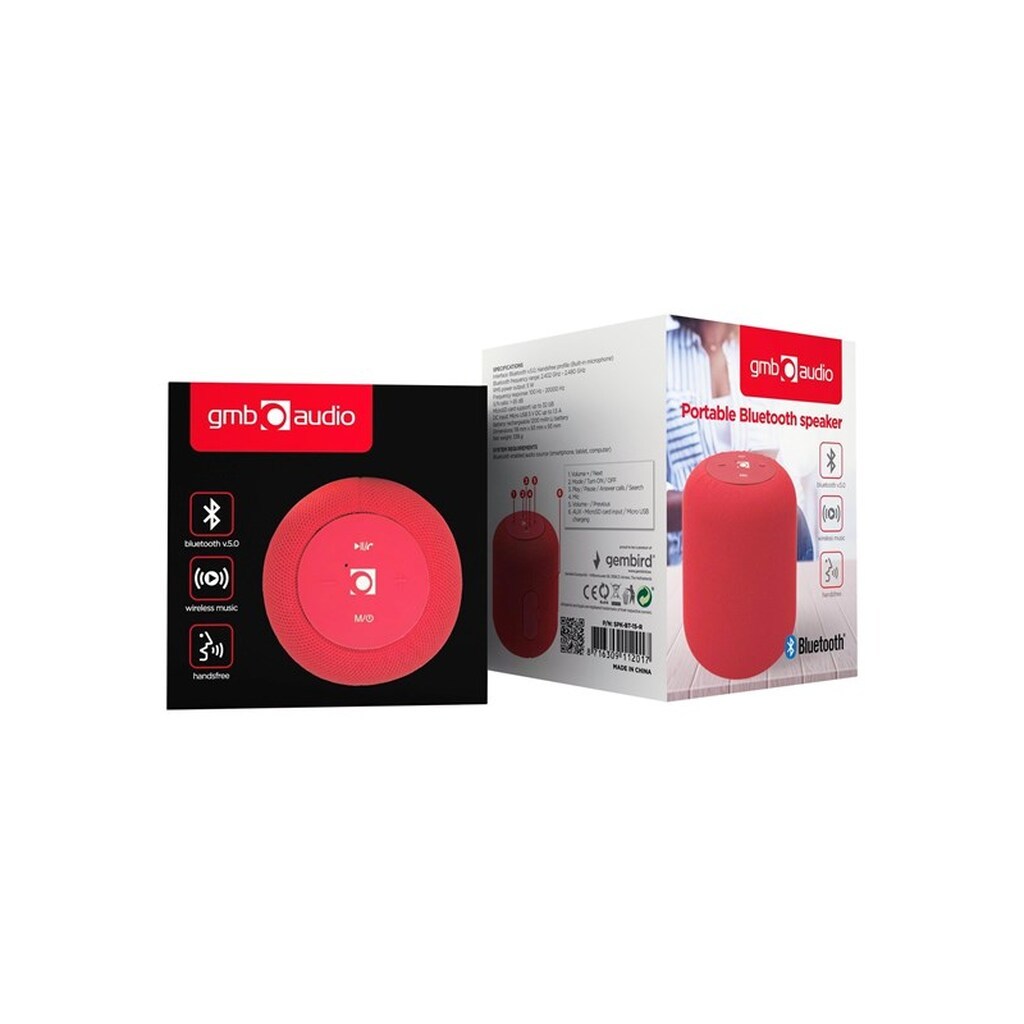 Gembird SPK-BT-15 - speaker - for portable use - wireless