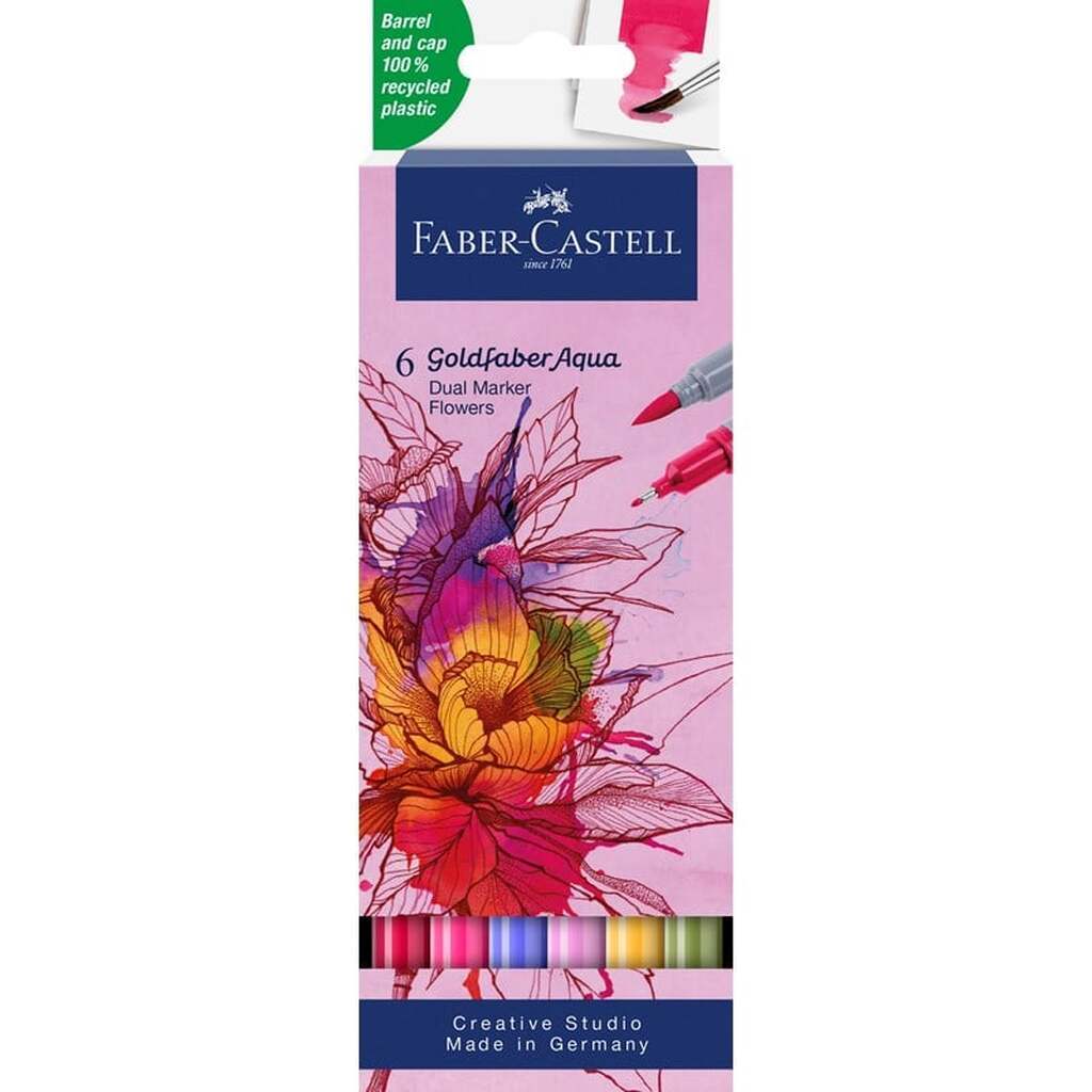 Faber-Castell Goldfaber Aqua Dual marker Flowers 6 ass