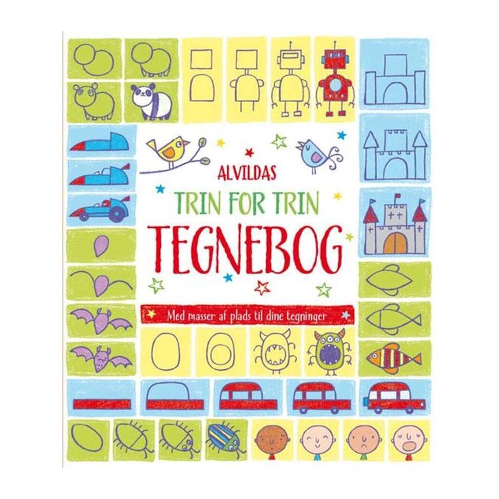 Alvildas trin for trin-tegnebog - Børnebog - Pocketbog