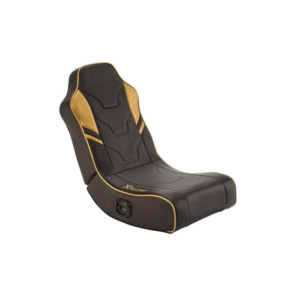X Rocker Shadow 2.0 Floor Rocker Gaming Floor Chair for Children &amp; Teenagers with Audio System - Black/Gold
