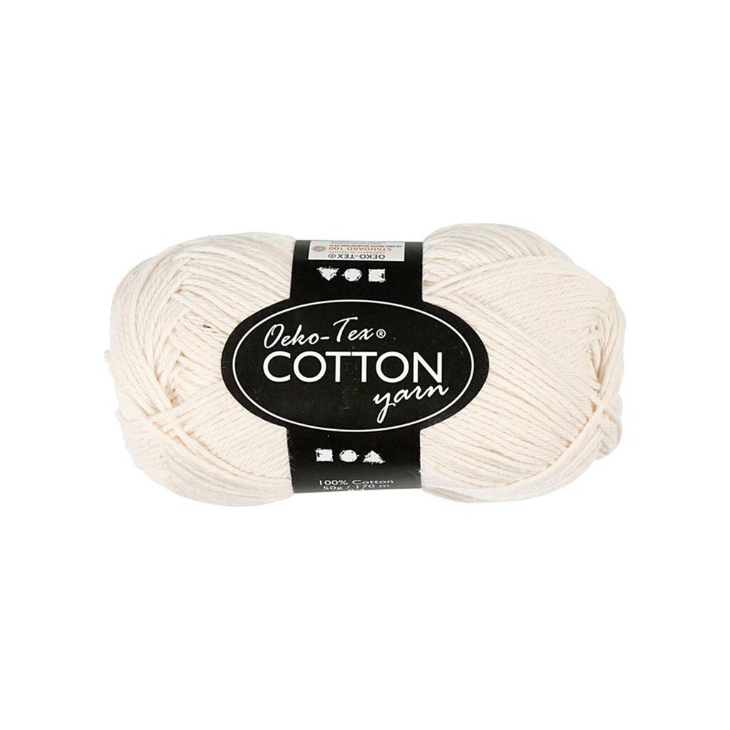 Creativ Company Cotton yarn Off-White 50gr 170m