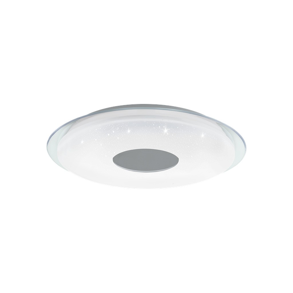 EGLO LANCIANO-Z SMART loftlampe, hvid med krystaleffekt