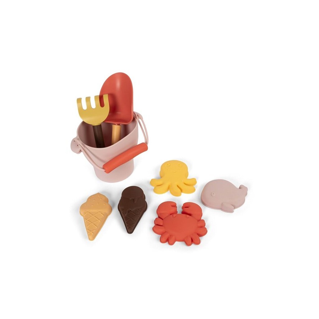 Filibabba Silikone strandsæt - Peach Mix