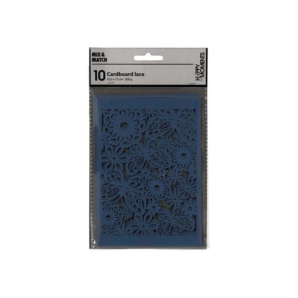 Creativ Company - Patterned cardboard Blue 10 pcs.