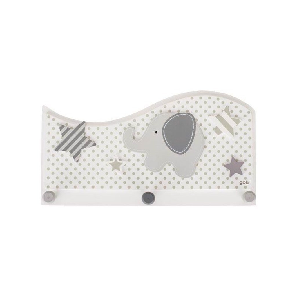 Goki - Wooden Coat Rack Elephant and Stars