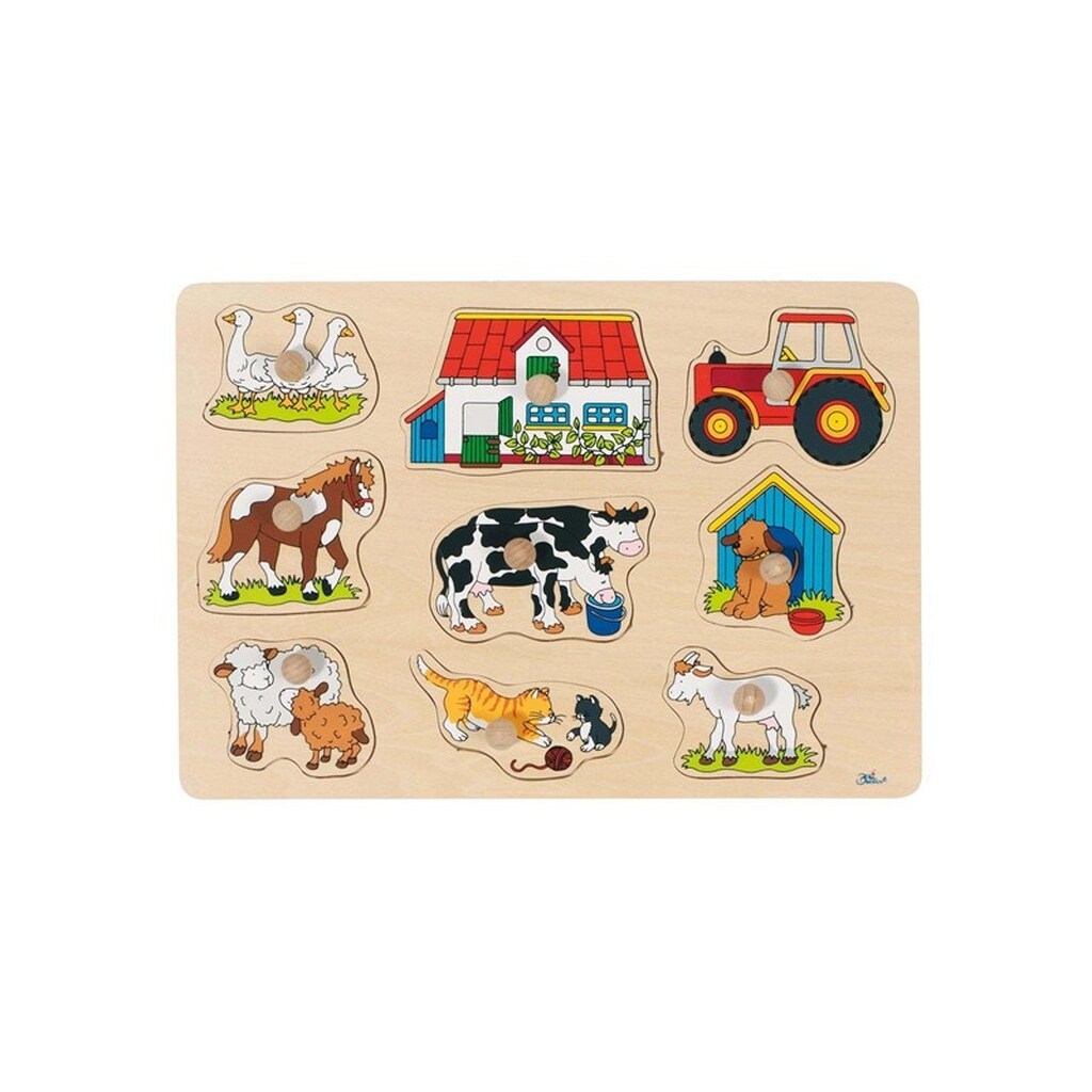 Goki Wooden Bubble Puzzle Farm