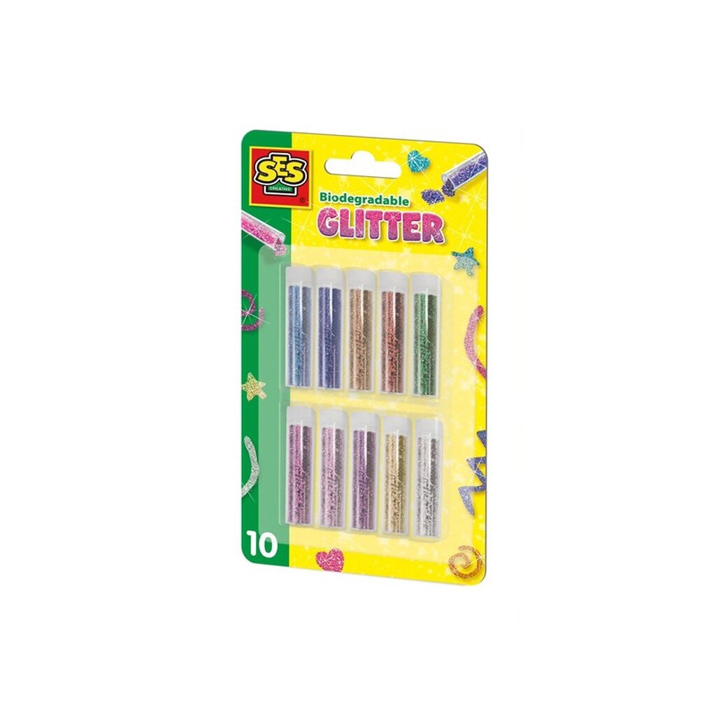 SES Creative Biodegradable Glitter - 10 Colours of Glitter
