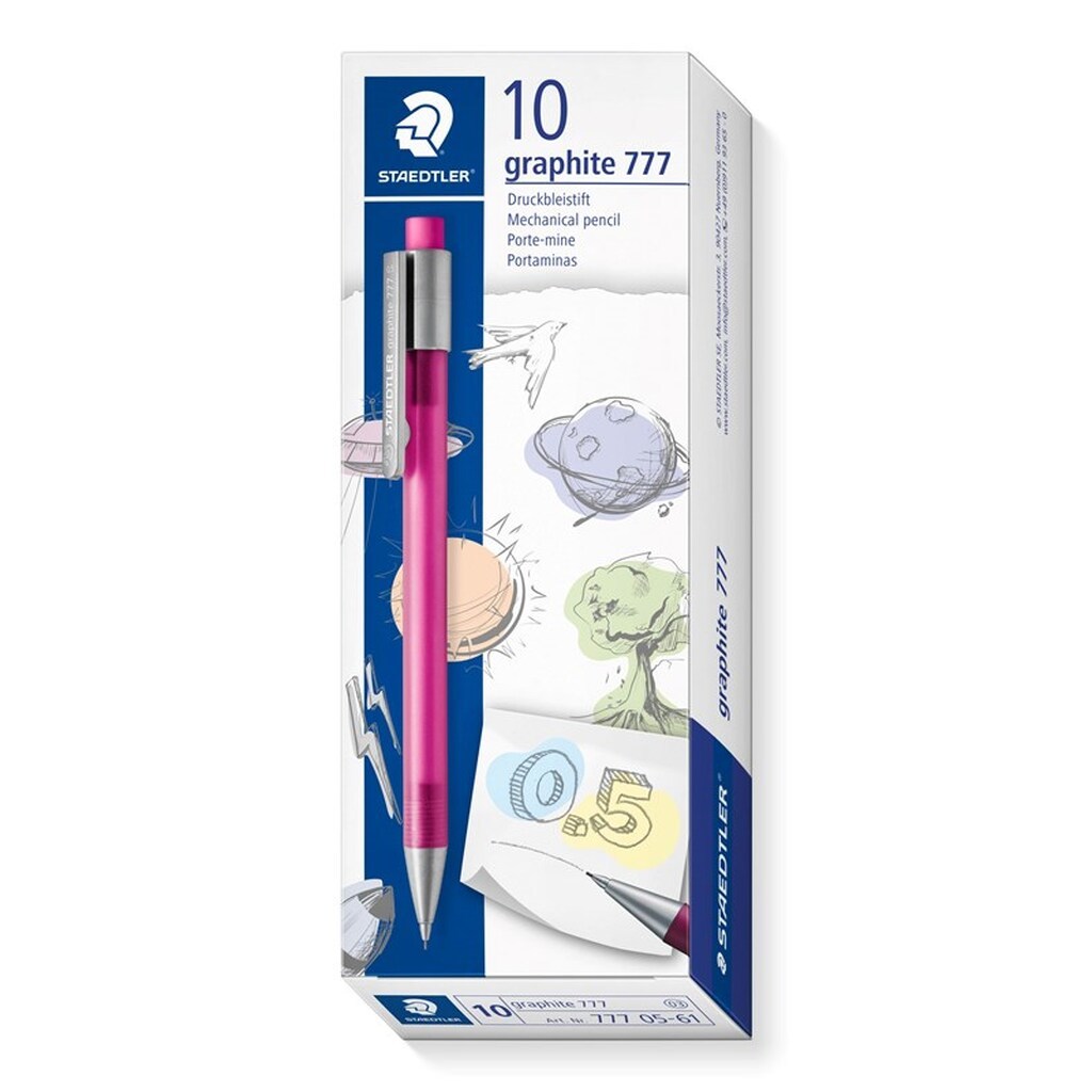 Staedtler GRAPHITE 777 PENCIL, 10 STK, 0,5mm MAGENTA S