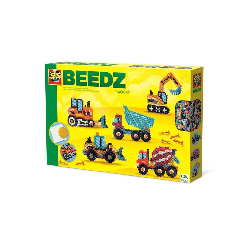 SES Creative Beedz - Iron-on Beads - Construction Vehicles