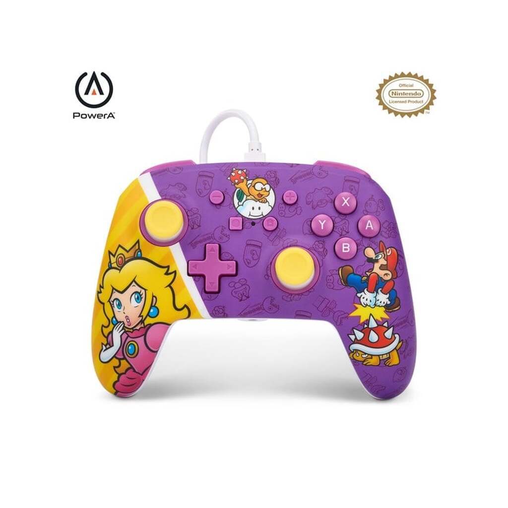 PowerA Enhanced kablet controller til Nintendo Switch - Princess Peach Battle - Wired Controller - Nintendo Switch